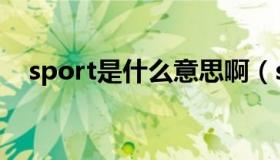 sport是什么意思啊（sport是什么意思）