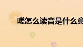 嗟怎么读音是什么意思（嗟怎么读）