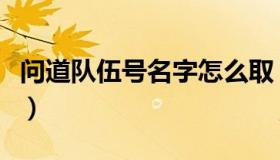 问道队伍号名字怎么取（问道队伍号名字大全）