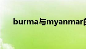 burma与myanmar的区别（burma）