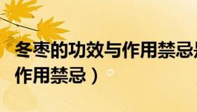 冬枣的功效与作用禁忌是什么（冬枣的功效与作用禁忌）