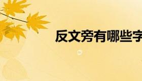 反文旁有哪些字（反文旁）