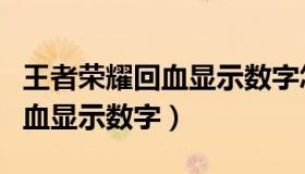 王者荣耀回血显示数字怎么调大（王者荣耀回血显示数字）
