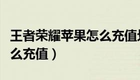 王者荣耀苹果怎么充值划算（王者荣耀苹果怎么充值）