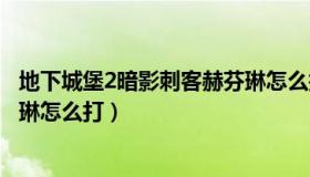 地下城堡2暗影刺客赫芬琳怎么打（地下城堡2暗影刺客赫芬琳怎么打）