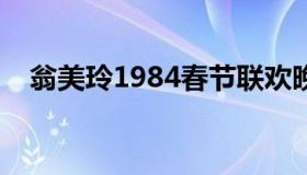 翁美玲1984春节联欢晚会（翁美玲男友）