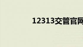 12313交管官网（12313）