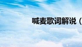 喊麦歌词解说（喊麦歌词）