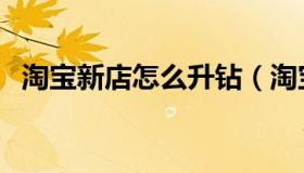 淘宝新店怎么升钻（淘宝新店怎么做起来）