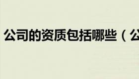 公司的资质包括哪些（公司的资质包括什么）