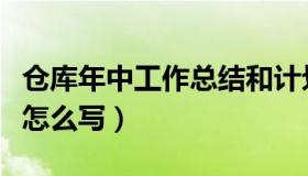仓库年中工作总结和计划（仓库年中工作总结怎么写）
