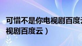 可惜不是你电视剧百度云下载（可惜不是你电视剧百度云）