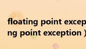 floating point exception什么意思（floating point exception）