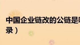 中国企业链改的公链是哪些（中国企业链网登录）