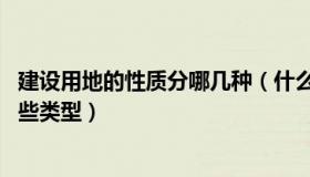 建设用地的性质分哪几种（什么是建设用地 建设用地包括哪些类型）