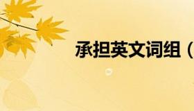 承担英文词组（承担英文）