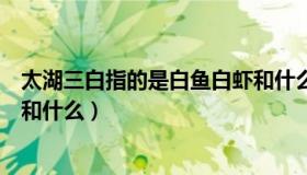 太湖三白指的是白鱼白虾和什么（太湖三白指的是白鱼白虾和什么）