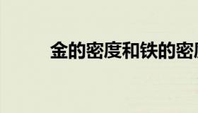 金的密度和铁的密度（金的密度）