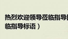 热烈欢迎领导莅临指导图片（热烈欢迎领导莅临指导标语）