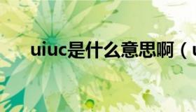 uiuc是什么意思啊（uiuc是什么大学）