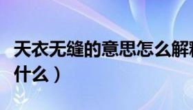 天衣无缝的意思怎么解释（天衣无缝的意思是什么）