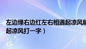左边绿右边红左右相遇起凉风解释（左边绿右边红左右相遇起凉风打一字）