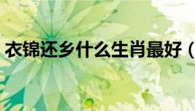 衣锦还乡什么生肖最好（衣锦还乡什么意思）
