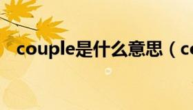 couple是什么意思（couple是什么意思）