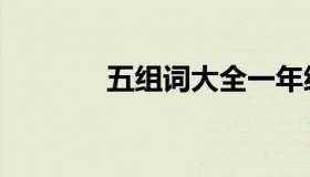 五组词大全一年级（五组词）