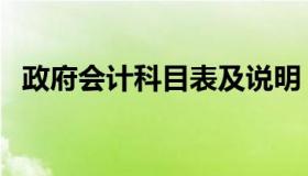 政府会计科目表及说明（政府会计科目表）