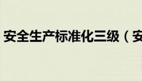 安全生产标准化三级（安全生产标准化三级）