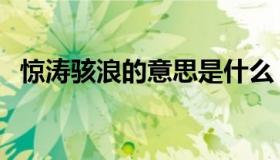 惊涛骇浪的意思是什么（惊涛骇浪的意思）