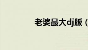 老婆最大dj版（老婆最大）