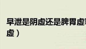 早泄是阴虚还是脾胃虚寒（早泄是阴虚还是阳虚）