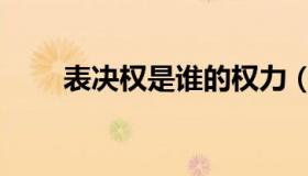 表决权是谁的权力（表决权是什么）