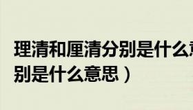 理清和厘清分别是什么意思啊（理清和厘清分别是什么意思）