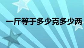 一斤等于多少克多少两（一斤等于多少克）