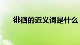 徘徊的近义词是什么（徘徊的近义词）