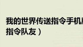 我的世界传送指令手机版视频（我的世界传送指令队友）