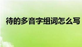 待的多音字组词怎么写（待的多音字组词）