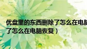 优盘里的东西删除了怎么在电脑恢复呢（优盘里的东西删除了怎么在电脑恢复）