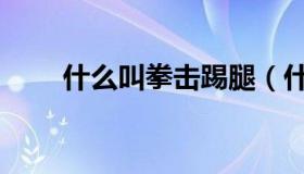 什么叫拳击踢腿（什么叫拳头产品）