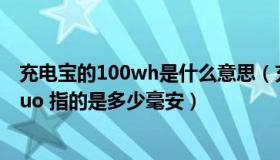 充电宝的100wh是什么意思（充电宝上 ldquo 100wh rdquo 指的是多少毫安）