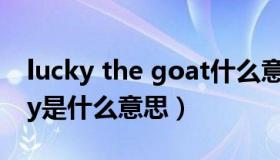 lucky the goat什么意思（Happy go lucky是什么意思）