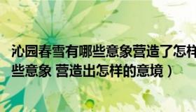 沁园春雪有哪些意象营造了怎样的意境（沁园春雪 选取了哪些意象 营造出怎样的意境）
