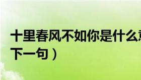 十里春风不如你是什么意思（十里春风不如你下一句）