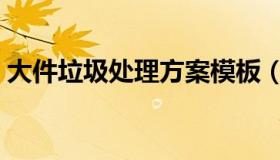 大件垃圾处理方案模板（大件垃圾处理方案）