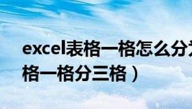 excel表格一格怎么分为上下两行（excel表格一格分三格）