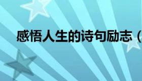 感悟人生的诗句励志（感悟人生的诗句）