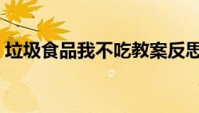 垃圾食品我不吃教案反思（垃圾食品我不吃）